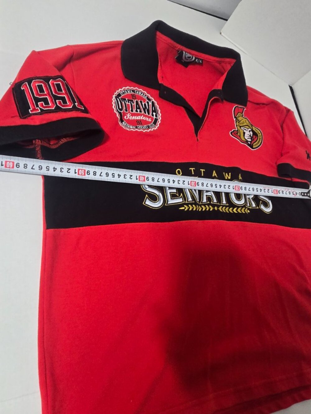 Ottawa Senators NHL Official Licensed Embroidered Polo Shirt Red Black Men's XL - Picture 4 of 13